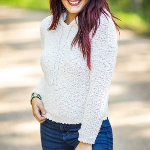 Filly Flair Popcorn hoodie in white